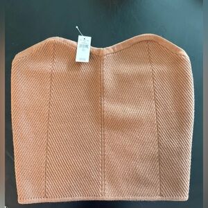 NWT AE Strapless Brown Sweater Top